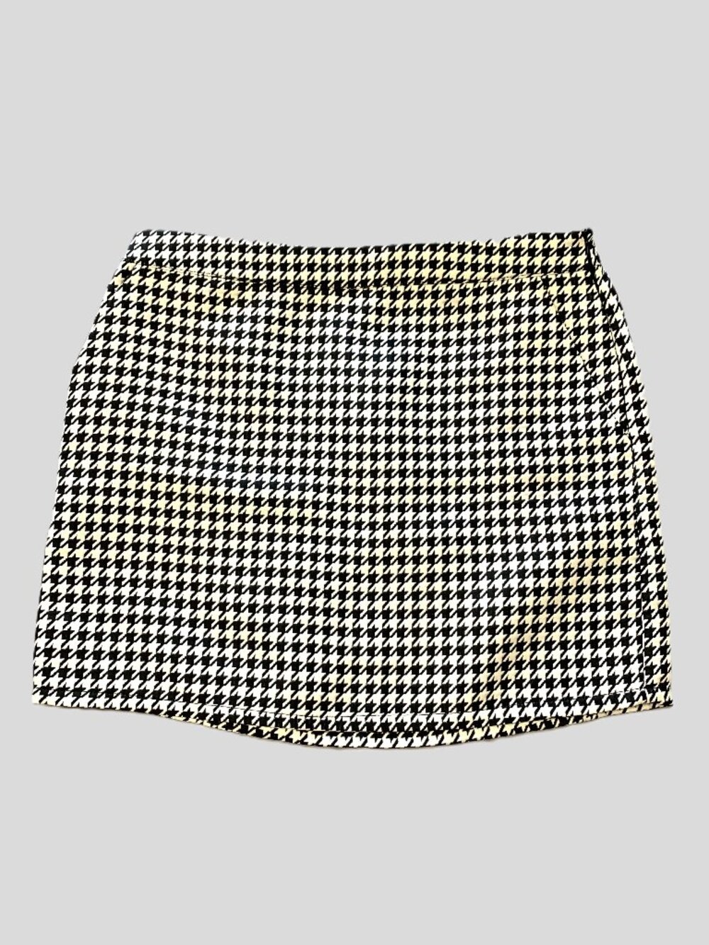 Forever 21 Mini Pencil Skirt Women Houndstooth Pattern Side Pockets US Size 27